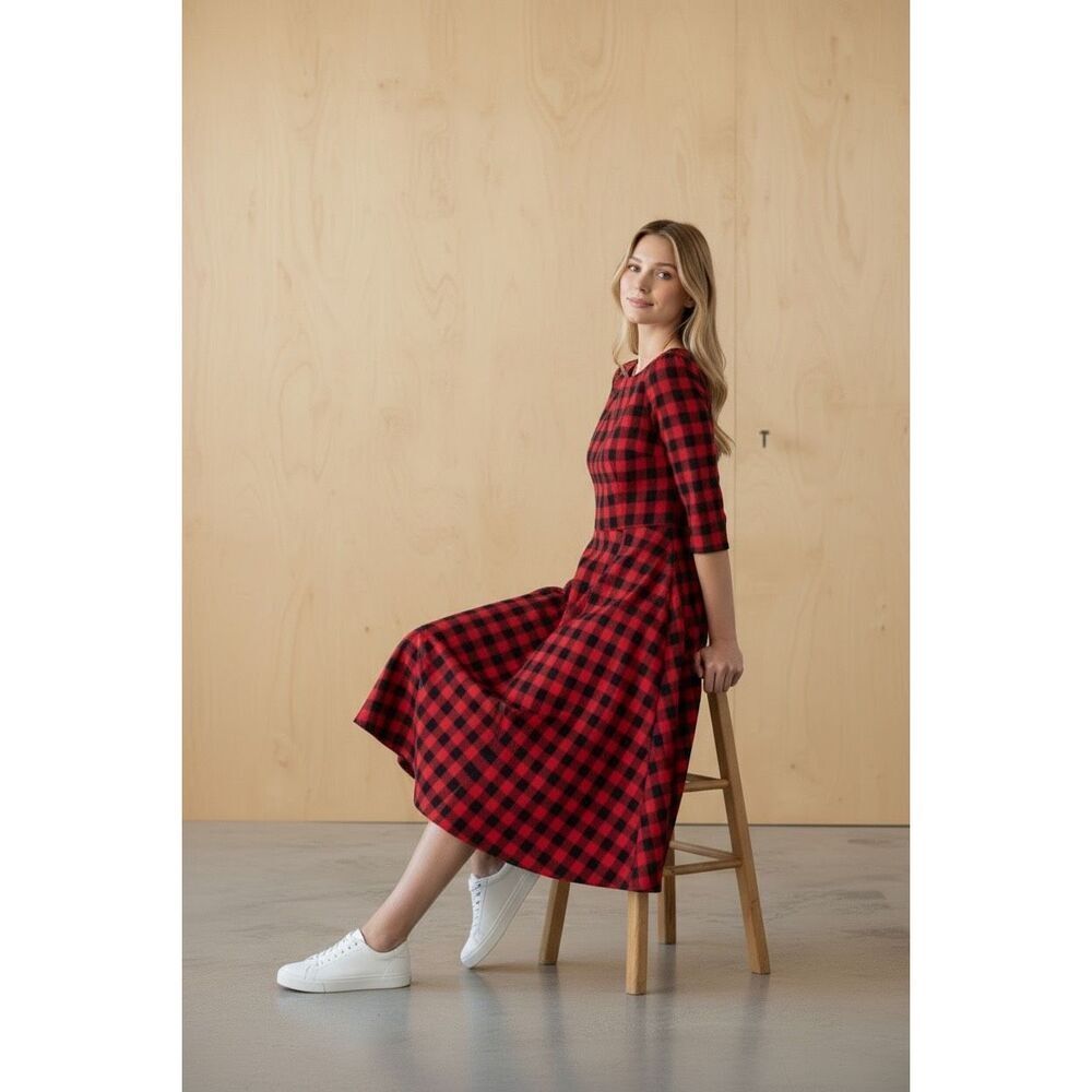 Calvin Klein Buffalo Check Dress - Picture 3 of 7